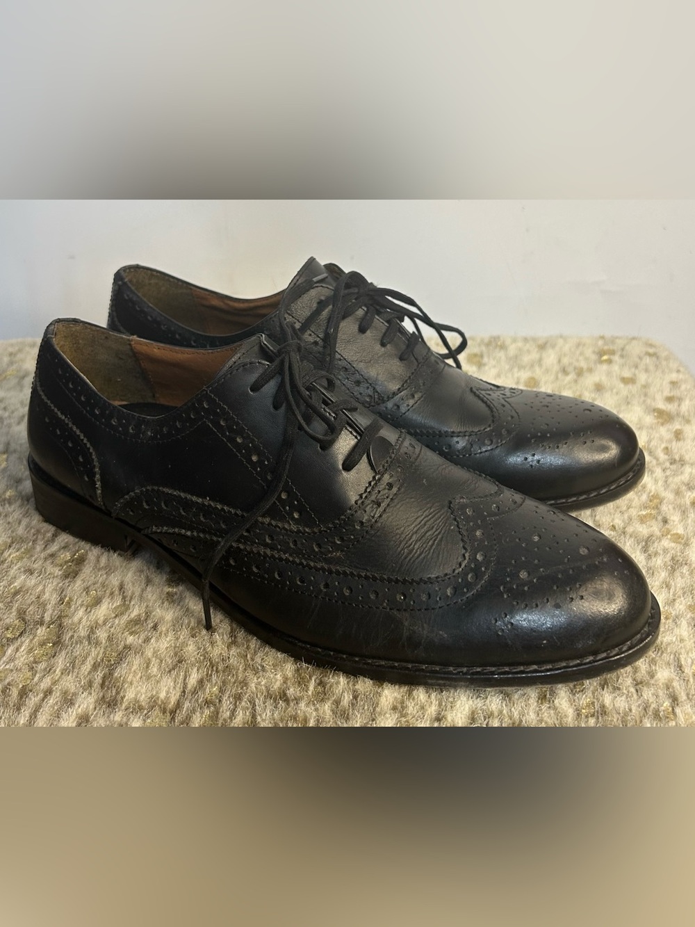 5 for $25🔥Eyelet Black Loafer Dress Shoes Mens Size 10.5